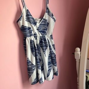 Blue and White Romper